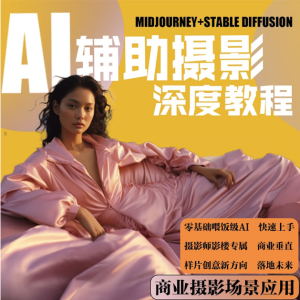 AI摄影【Midjourney+Stablediffusion】人工智能商业应用摄影课程37节课