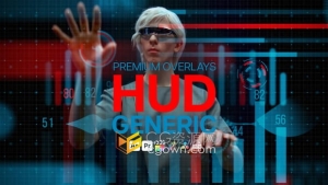HUD全息图动画效果视频画面叠加层-AE&PR模板