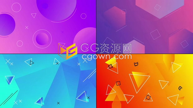 19组简单抽象形状渐变彩色活泼明亮背景集合-AE模板下载-CG资源网 19组简单抽象形状渐变彩色活泼明亮背景集合-AE模板下载