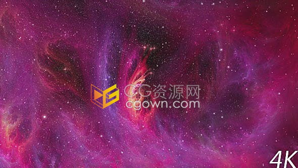 4K视频素材-红色宇宙星云粒子动画抽象动态背景素材下载