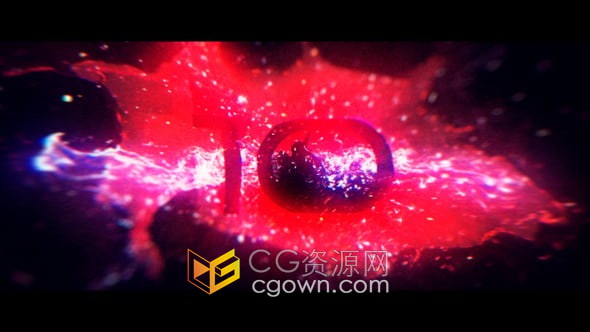 AE模板-震撼能量粒子动画数字倒数片头3D倒计时标志