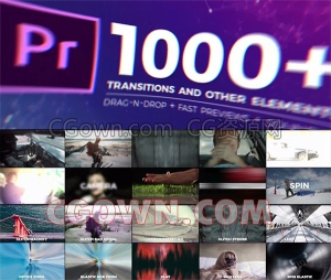 Premiere工程文件1000+转场特效动画视频调色音效素材-PR模板下载