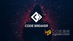 PR模板-高科技黑客剪影故障风格标志动画Hacker Logo Reveal