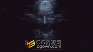 科幻恐怖片头数字代码黑客高科网络标志LOGO动画-AE模板