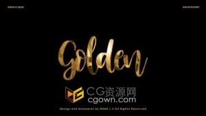 AE模板-炫酷金黄粒子形成标题标志动画时尚颁奖高端晚会婚礼片头