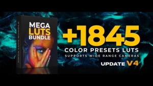 【调色预设】1845个好莱坞电影大片复古婚礼人像旅行室内户外环境LUT调色预设 Mega LUTs Bundle