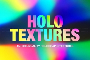 【图片素材】15款棱镜光谱全息彩虹渐变艺术纹理背景图片素材 Holographic Foil Gradient Textures